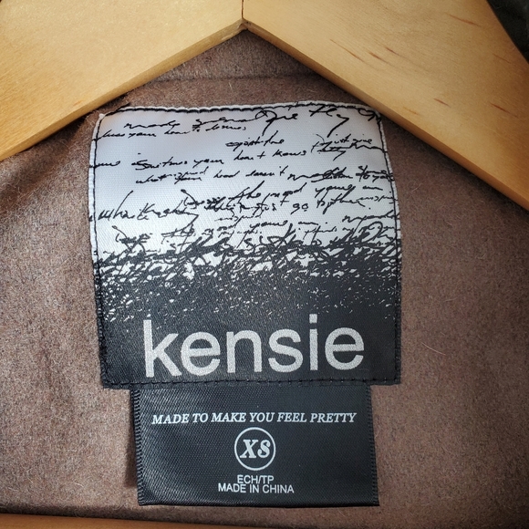 Womens wool pea coat in tan and black US XS - Picture 4 of 5